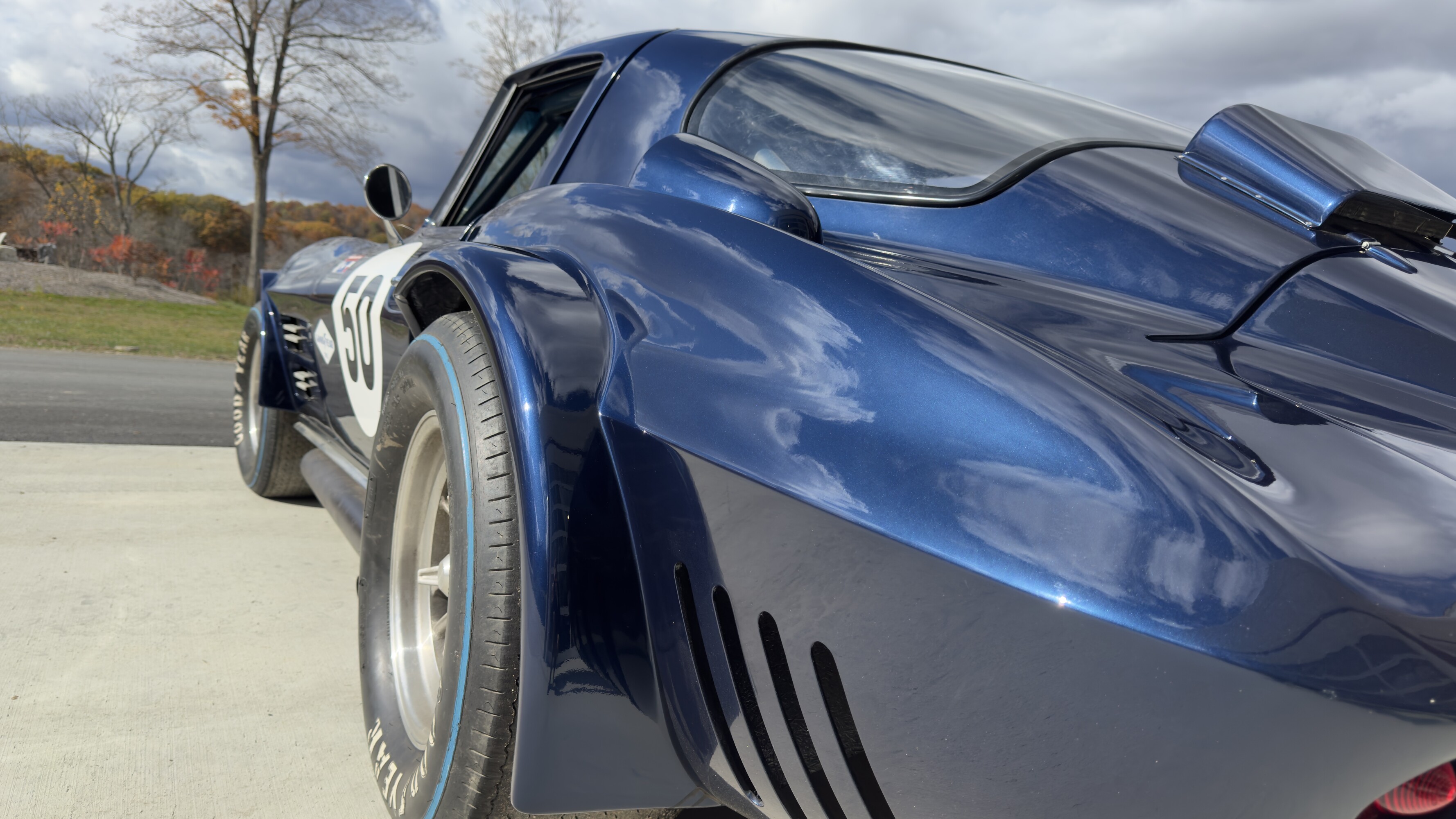 rear of race corvette