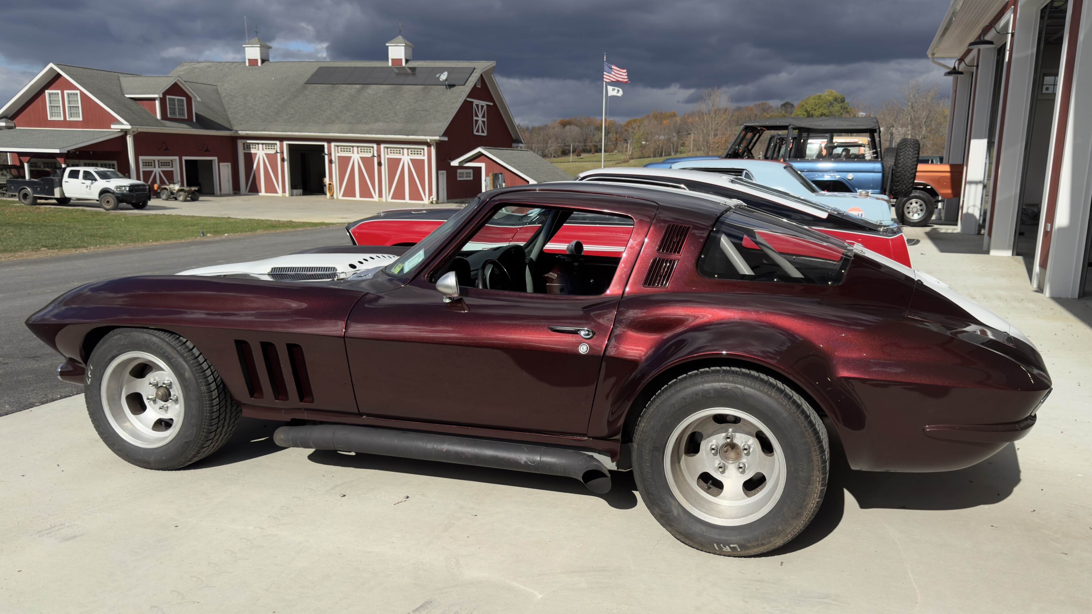 purple corvette side