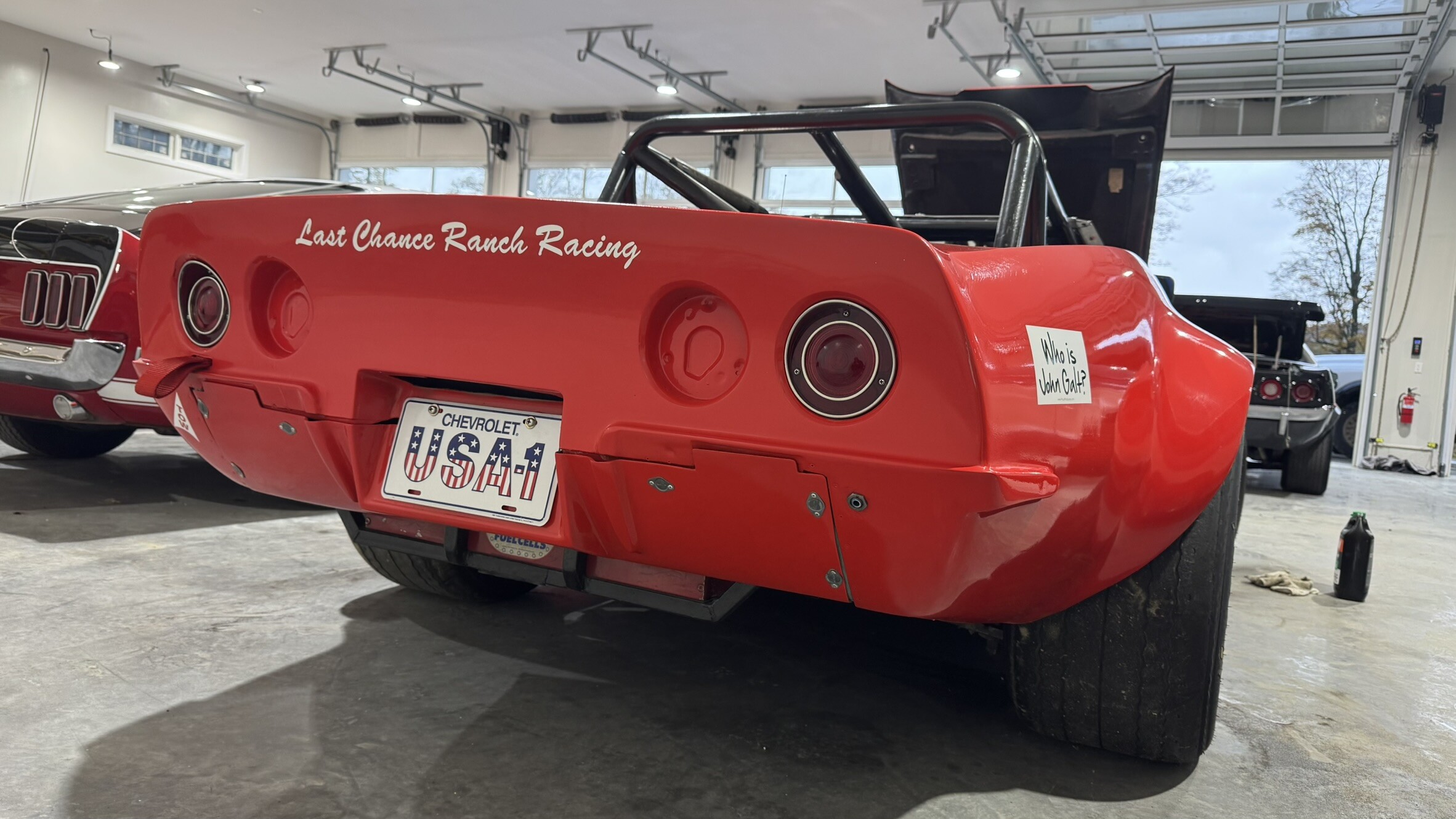 rear of race corvette