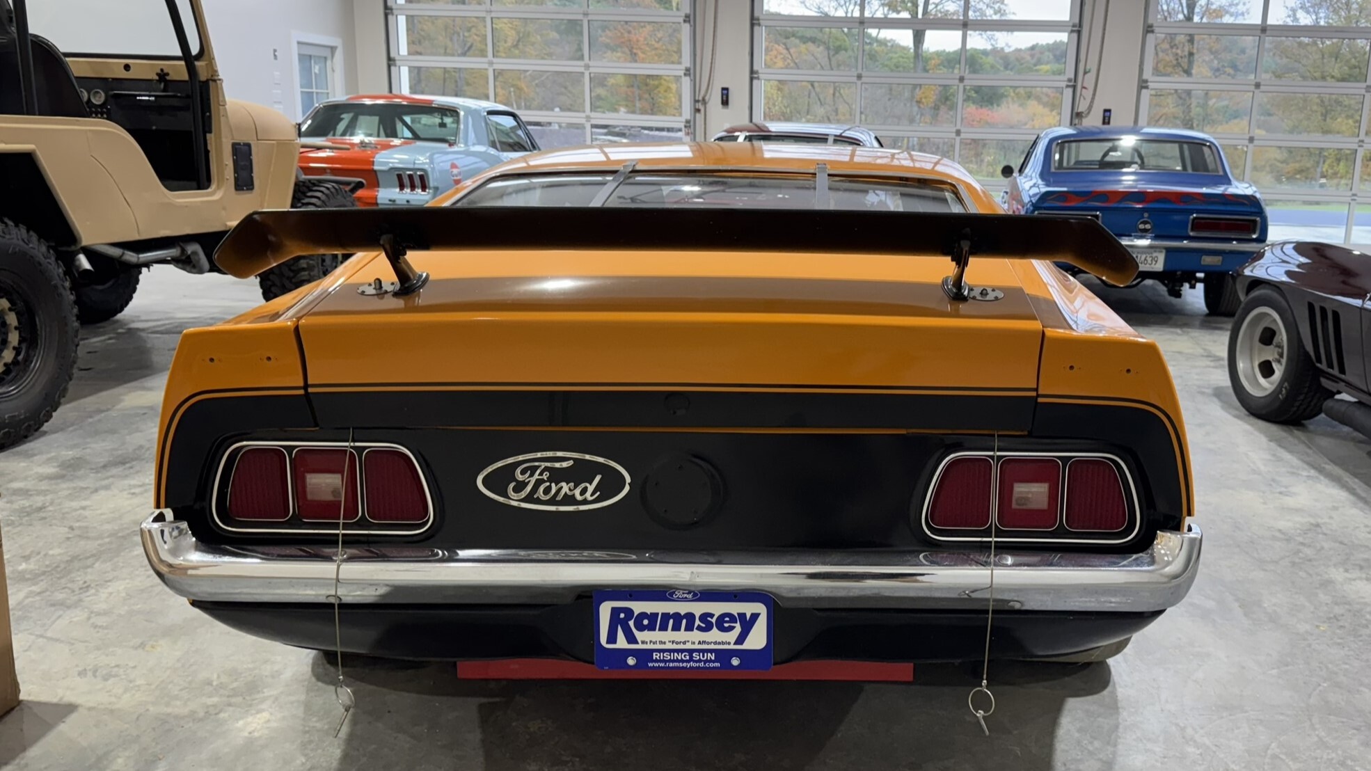 rear of race corvette